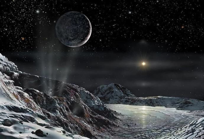 'Pluto and Charon' (2015) by David A. Hardy (© David A. Hardy/AstroArt)